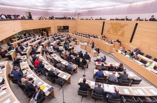 Sonntags ist der Plenarsaal des Landtags leer – das heißt aber nicht, dass die Abgeordneten auch Pause haben. Foto: dpa/Christoph Schmidt