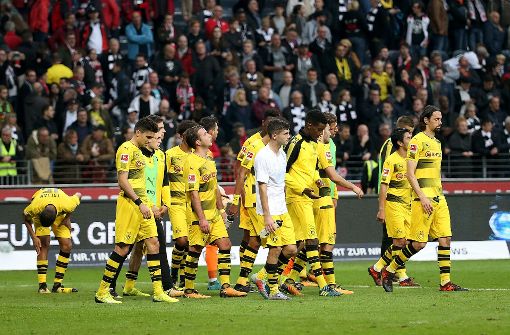 Borussia Dortmund kommt nicht über ein 2:2 bei Eintracht Frankfurt hinaus. Foto: dpa