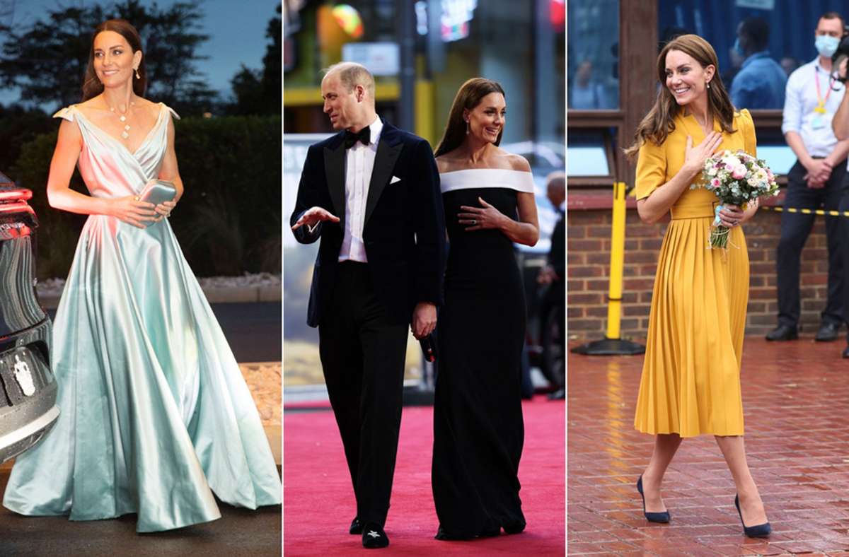 Drei Kleider, in denen Kate in diesem Jahr einen tadellosen Auftritt hinlegte. Foto: Imago/i Images/agefotostock/Cover Images
