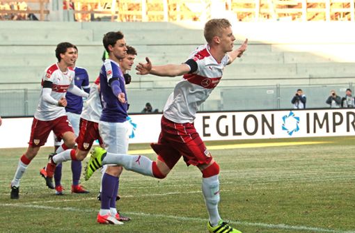 Beim letzten und bisher einzigen VfB-Spiel in Aue erzielte Timo Baumgartl einen Treffer. Foto: Pressefoto Baumann