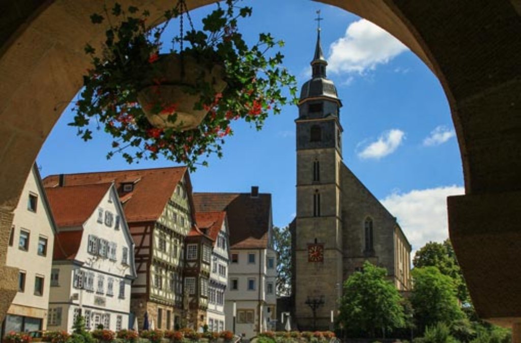 Die Altstadt von Böblingen: In der Kreisstadt gibt es an 80 Häusern tiefe Risse. Der Grund sind vermutlich Erdwärmebohrungen. Foto: Leserfotograf pn