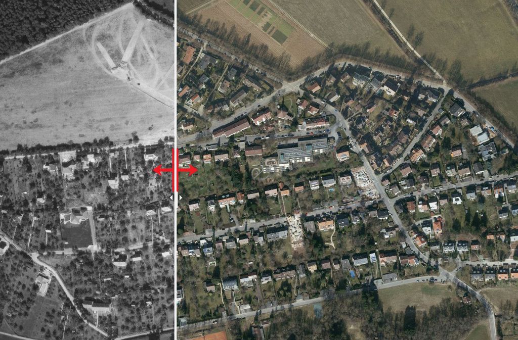 Dort, wo früher ein Acker war (links oben), stehen heute Häuser. Schönberg ist in den vergangenen Jahren stark gewachsen.