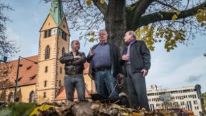 Axel Heldmann, Heinrich-Hermann Huth und Heinz Rittberger wollen zwei Viertel wiedervereinen. Foto: Lichtgut/Max Kovalenko