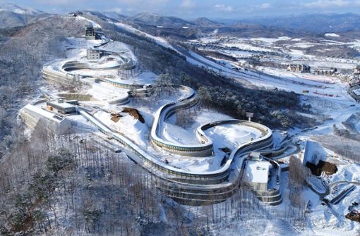 Das Alpensia Sliding Centre, die Wettkampfstätte für Bob, Rodeln und Skeleton, in Pyeongchang. Foto: dpa