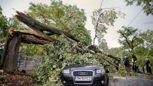 Der Sturm fegte mit fast 100 Stundenkilometern über die Regio Timisoara. Foto: AP
