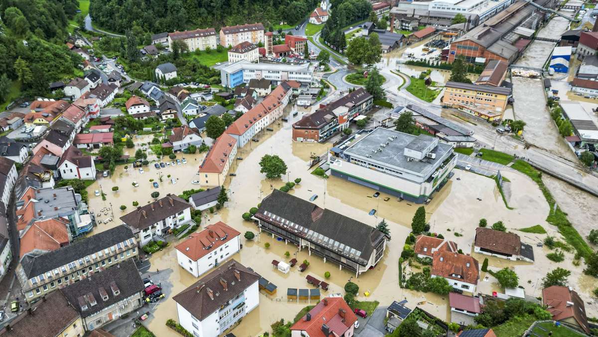 Wo sind die Überschwemmungen in  Slowenien und Österreich?