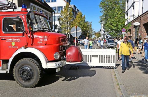 Beim Krautfest im vergangenen Jahr dienten unter anderem quer gestellte Feuerwehrfahrzeuge als Absperrungen. Foto: Archiv Malte Klein