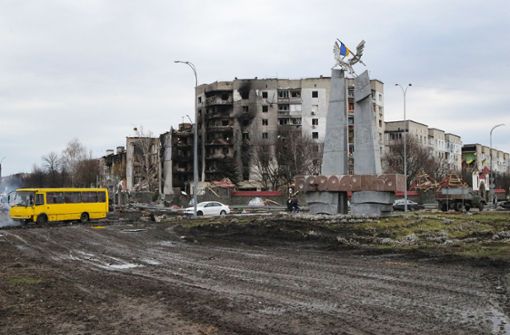 Die ukrainische Regierung hat von großen Zerstörungen in der Kleinstadt Borodjanka bei Kiew berichtet (Archivbild). Foto: dpa/Ukrinform-