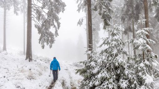Winterlandschaft im Taunus: Rund um den großen Feldberg hat der Schnee am Wochenende viele Besucher angelockt. Foto: IMAGO/Jan Eifert