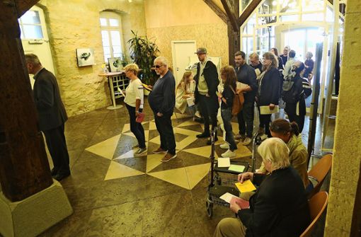 Der Andrang in den Wahllokalen wie hier in Marbach war relativ groß. Foto: Werner Kuhnle