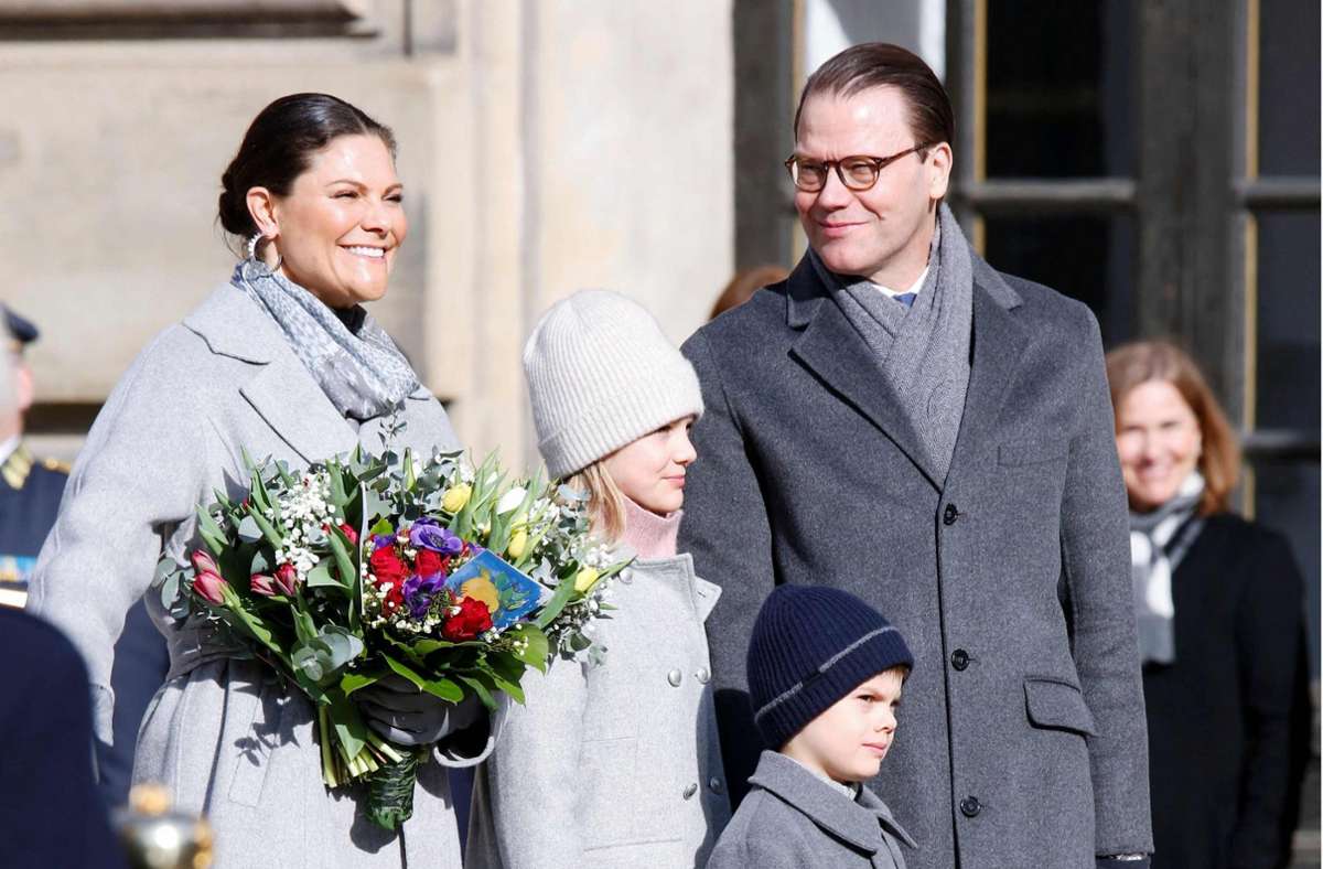 Schwedens Kronprinzessin Victoria mit ihrem Mann Prinz Daniel und den Kindern Prinzessin Estelle und Prinz Oscar.