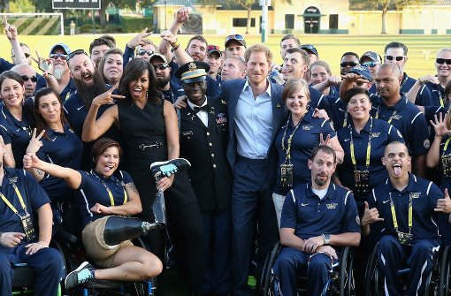 Prinz Harry und US-First Lady Michelle Obama bei der Eröffnung der „Invictus Games“. Foto: Getty Images Europe