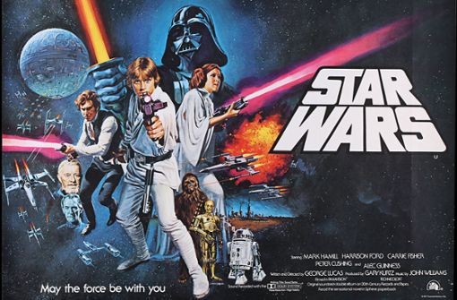 Das Plakat für den ersten „Star Wars“-Film von 1977 sagt schon, was für jede Drehbuchautorensuche gilt: „May the force be with you“. Foto: imago/Cover-Images/Prop Store