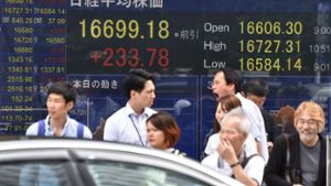 Auch in Japan stiegen die Aktienkurse nach der Opec-Einigung. Foto: AFP