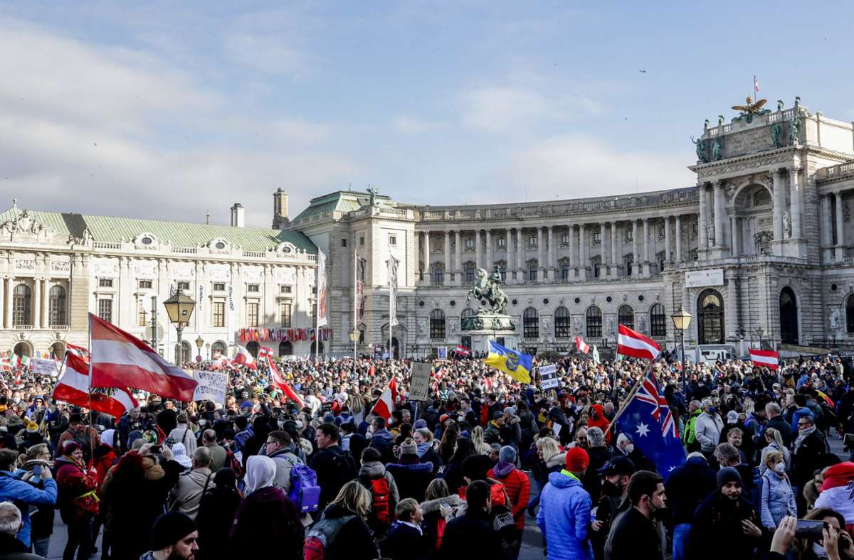 In Wien versammelten sich Tausende Menschen zum Protest.