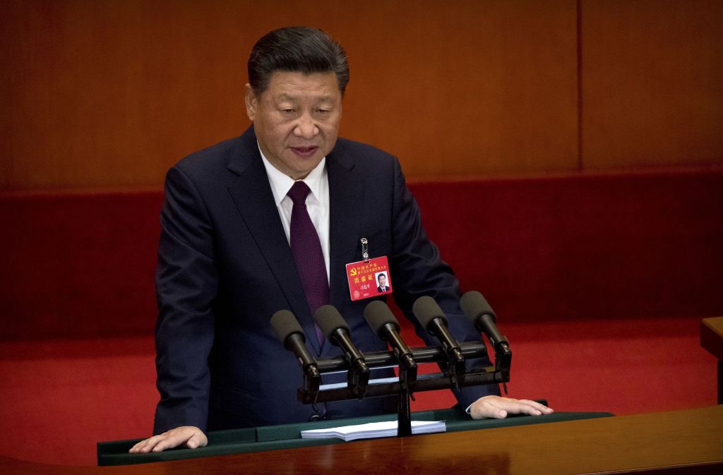 Parteichef Xi Jinping ruft die Parteimitglieder zur Geschlossenheit auf. Foto: AP