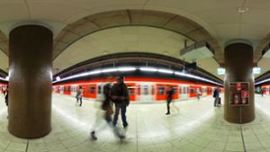 In der S-Bahn-Haltestelle Rotebühlplatz hätten im Ernstfall 4500 Stuttgarter Platz gefunden. Weitere Bilder aus Stuttgarts größtem Bunker zeigt die Fotostrecke. Foto: Jan Georg Plavec