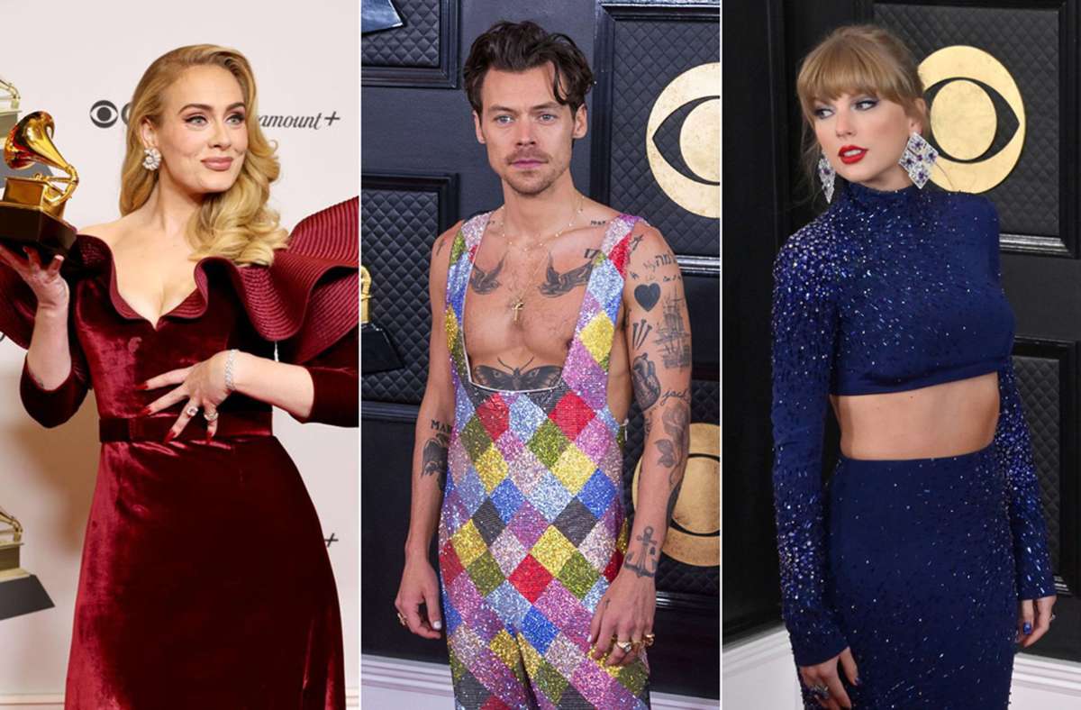 Adele, Harry Styles und Taylor Swift – für die Grammys machten sich die Stars richtig schick.