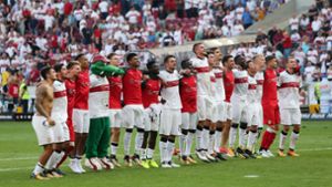 Die Freude über den 1:0-Sieg gegen Mainz war bei den Jungs und den Fans vom VfB groß. Foto: Pressefoto Baumann