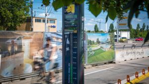 Zählstellen wie hier am Neckar an der Hauptradroute 1 machen die Zunahme des Radverkehrs in der Landeshauptstadt sichtbar. Foto: Lichtgut//Julian Rettig