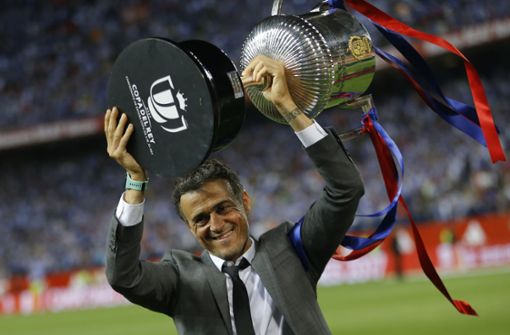 Mit dem FC Barcelona gewann Luis Enrique als Spieler und Trainer diverse Pokale und Meisterschaften. Foto: AP