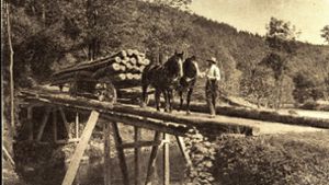 Holztransport am Albtrauf: einst ein gefährlicher Job