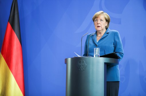 Erschüttert zeigte sich Bundeskanzlerin Angela Merkel gestern nach der Schreckensnacht von München. Foto: dpa