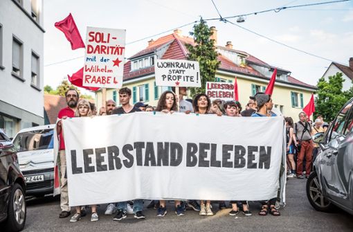 Linke in Aktion: Die Hausbesetzung von Heslach hat ein Nachspiel Foto: Lichtgut/Julian Rettig