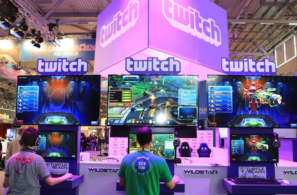Twitch-Stand  auf der Gamescom 2014 – damals noch mit altem Logo