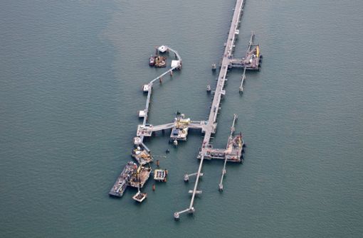 Das LNG-Terminal in Wilhelmshaven ist in rekordverdächtiger Zeit realisiert worden. Foto: /Imago/Luftbild Bertram