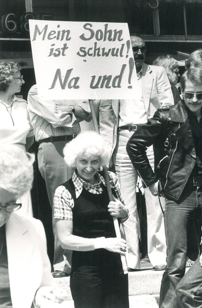 Demonstrantin im Juni 1979 auf dem Schlossplatz.