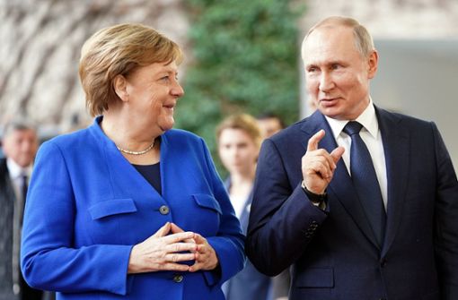 Kanzlerin Angela Merkel und Russlands Präsident Wladimir Putin Foto: dpa/Kay Nietfeld