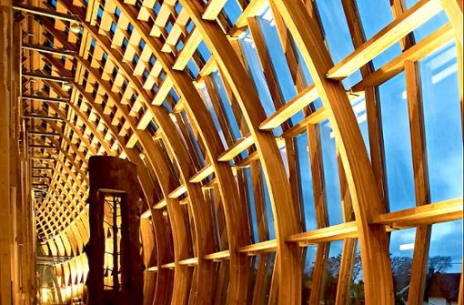 Weltweit entstehen immer mehr Gebäude aus Holzelementen – hier eine Konstruktion in der Ontario Art Gallery. Foto: Dürr-Homag