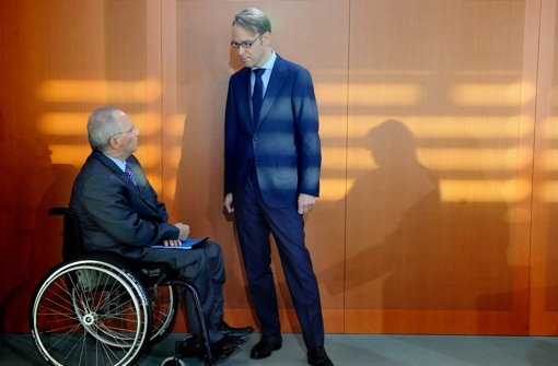 Bundesbankchef Jens Weidmann (rechts) und Finanzminister Wolfgang Schäuble (CDU) Foto: dpa