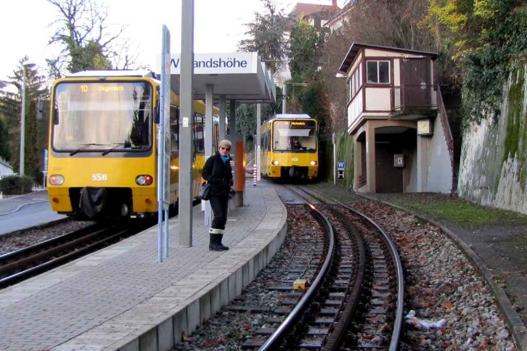Aufgrund einer Weichenstörung fuhr die Zahnradbahn am Donnerstag in Stuttgart zeitweise nur zwischen Degerloch und Wielandshöhe. Foto: Leserfotograf remstal-knipser