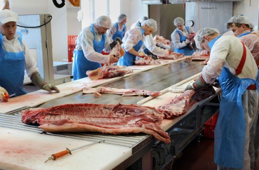Fleisch wird teils unter unzumutbaren Bedingungen verarbeitet. Foto: imago stock&people