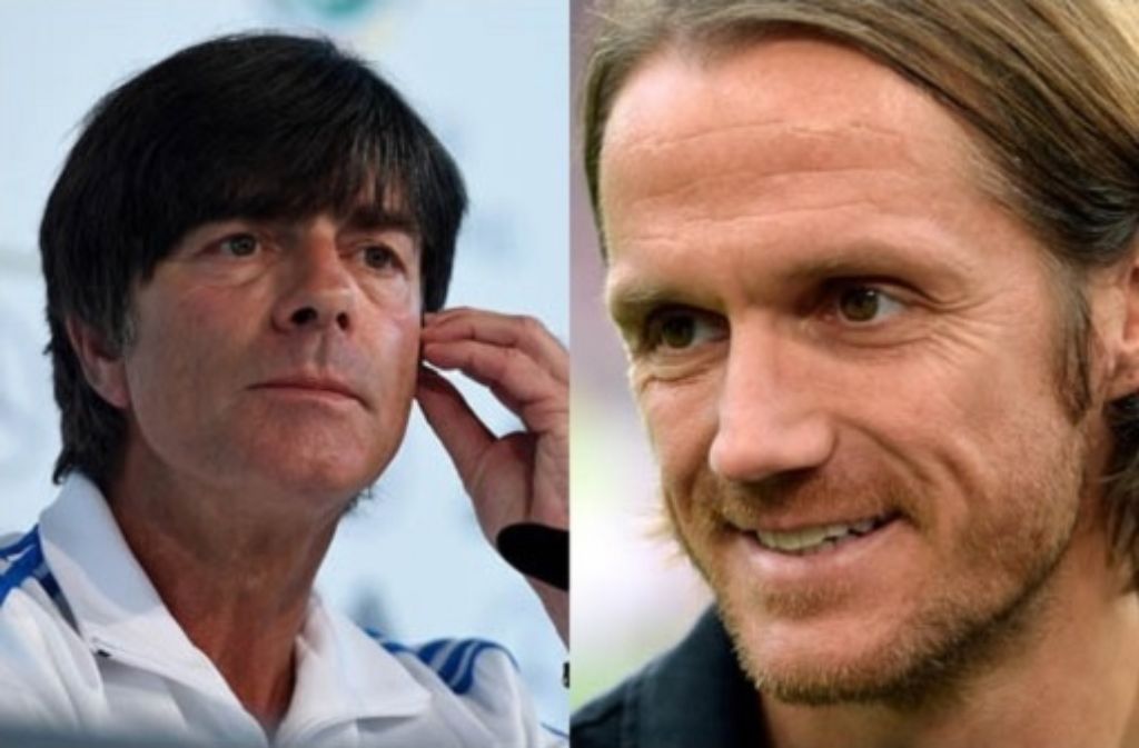 Joachim Löw (links) hat Thomas Schneider als Co-Trainer zum DFB-Team geholt. In der Bilderstrecke werfen wir einen Blick auf die Karriere des ehemaligen VfB-Spielers und -Trainers Schneider.
