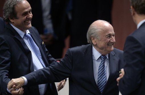 Danke! Blatter nach der Wiederwahl Foto: Keystone
