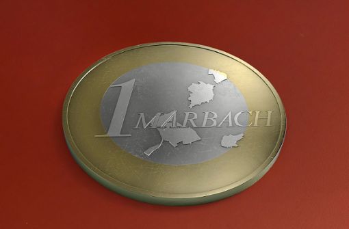 Der Marbach ähnelt einem Ein-Euro-Stück. Foto: Stadt Marbach