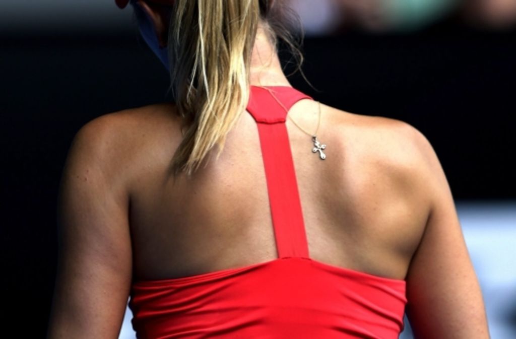 Ein schöner Rücken kann bei den Australian Open auch entzücken: Maria Scharapowa (Russland)