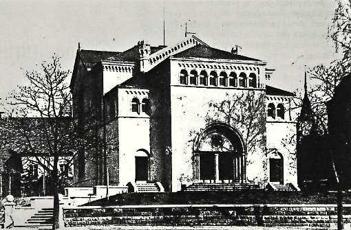 Ein Bild der 1938  zerstörten Synagoge aus dem Jahr 1925 Foto: privat,