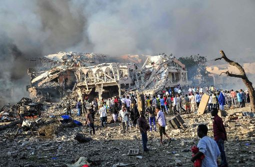 In Mogadischu (Somalia) ht sich ein Selbstmordanschlag ereignet. Foto: AFP