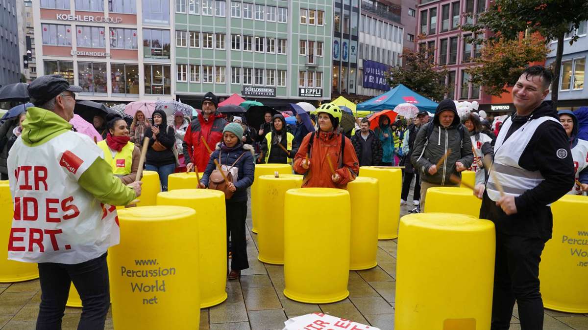 Tarifkonflikt zur Altersteilzeit: Warnstreik in Stuttgart auf Dienstag ausgedehnt