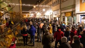 Rund 400 Menschen haben gegen den Lockdown in Hildburghausen protestiert. Foto: dpa/Steffen Ittig