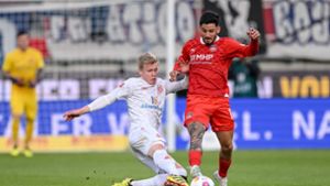 Heidenheim und Mainz lieferten sich im letzten Spiel des 32. Spieltags eine umkämpfte Partie. Foto: Harry Langer/dpa