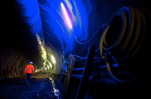 Auf dieser Tunnelbaustelle im Stuttgarter Norden herrscht am Mittwoch zwangsweise Flaute – kommende Woche soll es     weitergehen Foto: Max Kovalenko