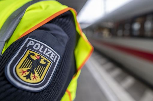 Ein 15-Jähriger randaliert am Bahnsteig und wird deshalb von der Bundespolizei  in Gewahrsam genommen. Foto: dpa/Patrick Seeger