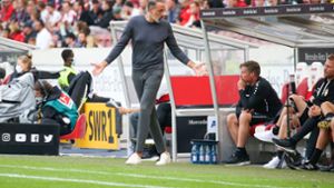 Bittere Heimniederlage für den VfB und Trainer Pellegrino Matarazzo. Foto: Pressefoto Baumann/Alexander Keppler