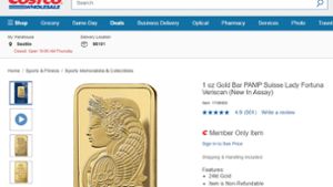 US-Supermarktkette verkauft Gold – „nach ein paar Stunden ausverkauft“