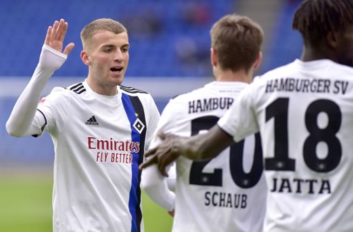 Der HSV verstärkt sich mit Jordan Beyer (li.) und Louis Schaub (mi.). Foto: imago/Pius Koller